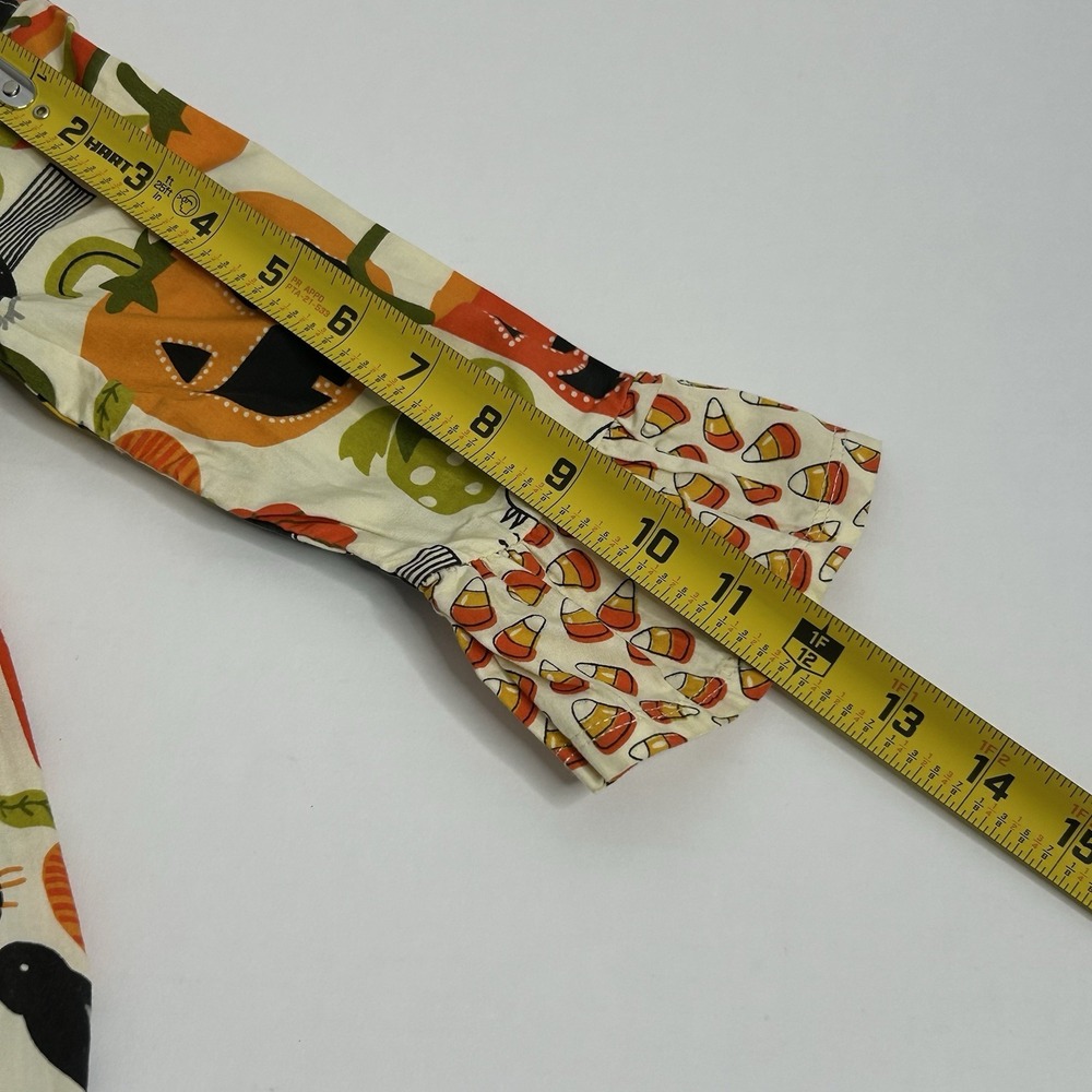 Jelly The Pug Halloween Dress Girls 4T Pumpkins Candy Corn Black Cat Crows READ - Picture 8 of 15